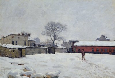 Under Snow: The Farmyard at Marly-le-Roi, 1876 by Alfred Sisley